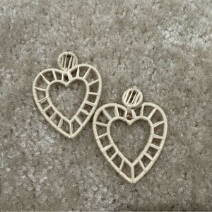 Baubler Earring Renata Raffia Heart Earrings